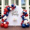 Red White and Blue Balloon Garland Arch Kit Double Stuffed Blue Balloons for Spring 4th of July Graduation Nautical Baseball Patriotic Birthday Party Decorations